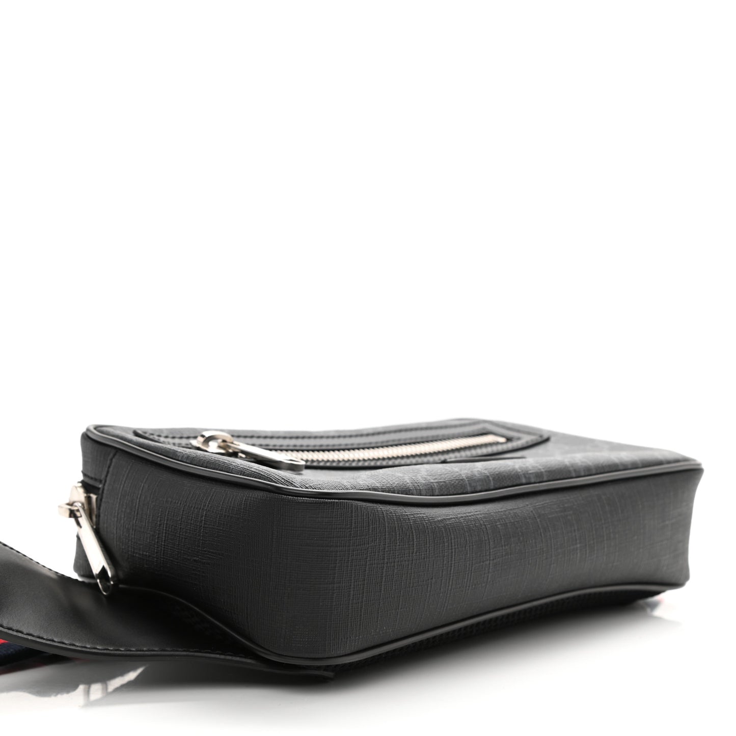 Soft GG Supreme Monogram Web Belt Bag Black Grey