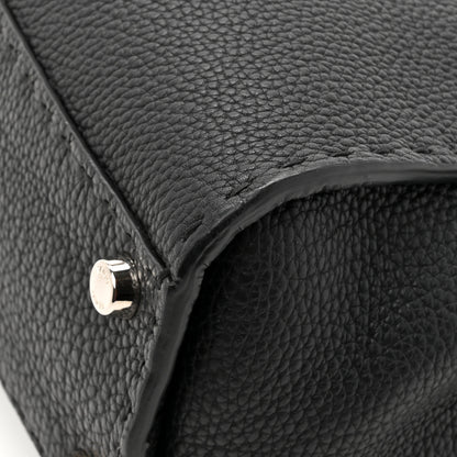 Fendi Cuoio Romano Selleria Bi-Color Medium Peekaboo Iconic Satchel Black Mou 13 of 13