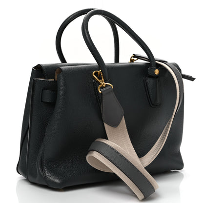 MCM Grained Calfskin Medium Milla Tote Phantom Grey 3 of 10