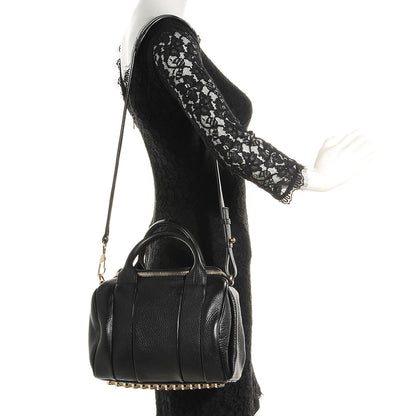 Alexander Wang Pebbled Lambskin Rockie Black w Pale Gold Hardware 2 of 8