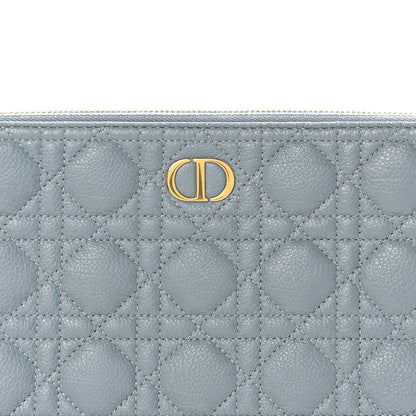 Christian Dior Supple Calfskin Cannage Large Caro Daily Pouch Cloud Blue 7 of 8