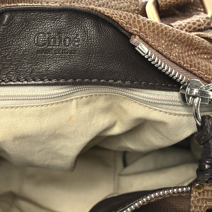 Chloe Lizard Medium Paddington Satchel Bronze 6 of 12