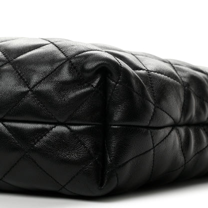 Saint Laurent Lambskin Quilted Maxi Icare Shopping Tote Black 11 of 15