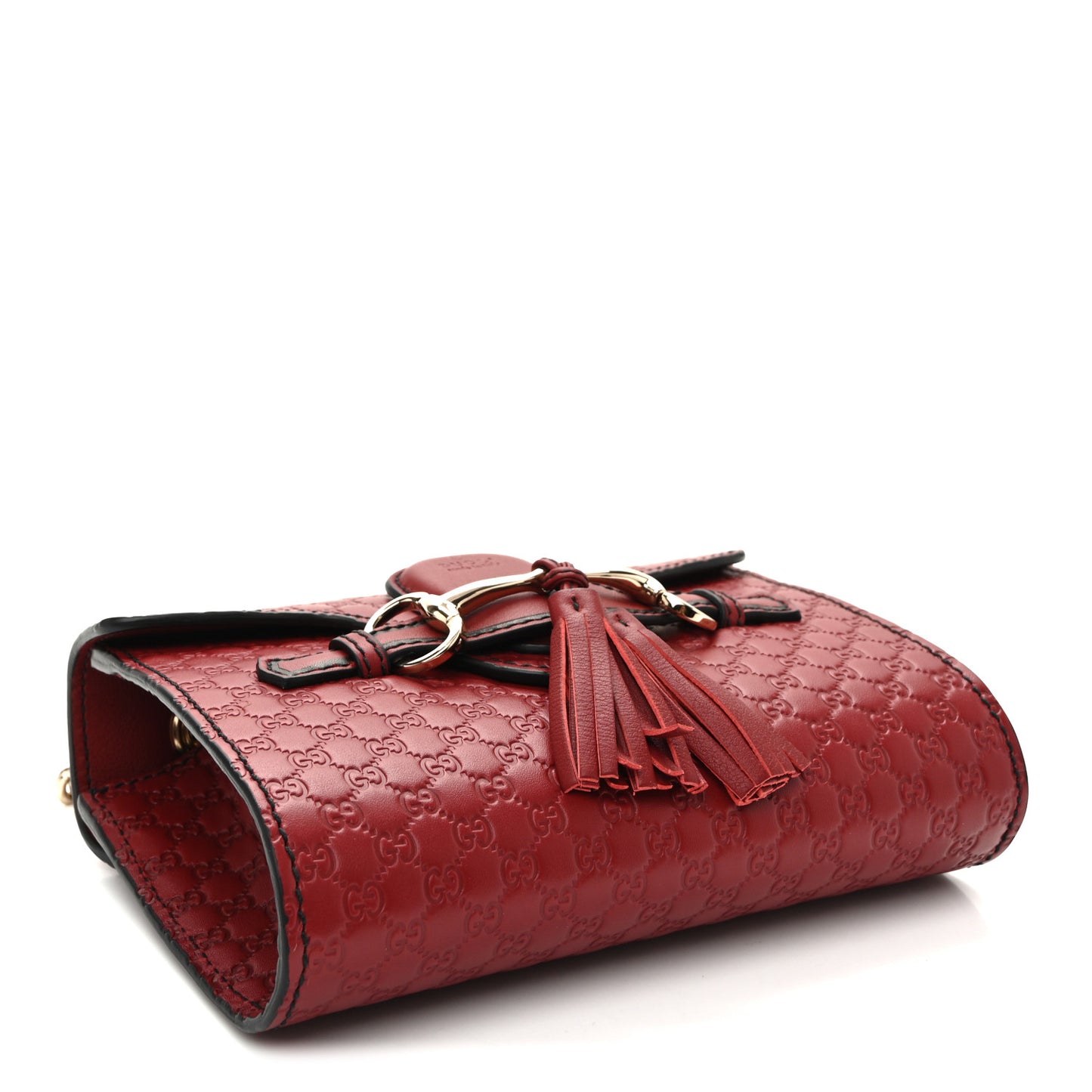 Soft Microguccissima Mini Emily Chain Shoulder Bag Rosso