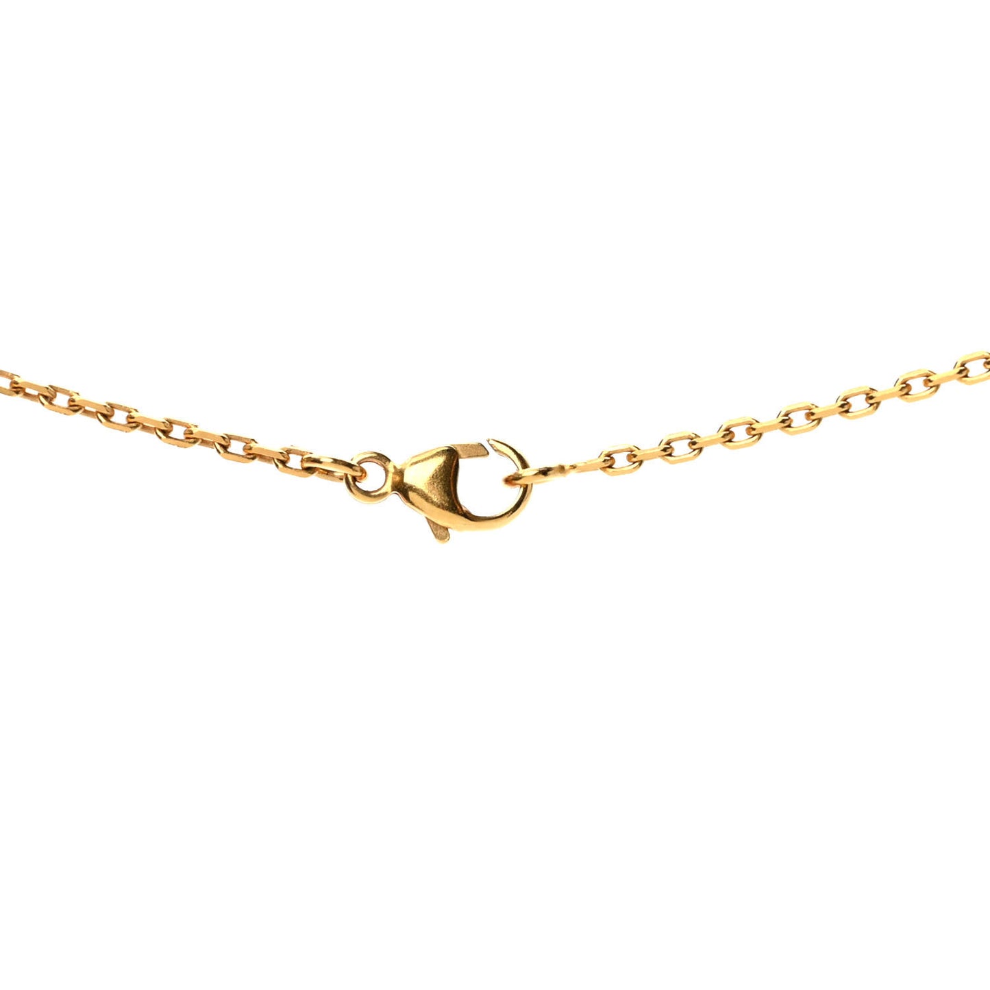 Lacquered Gold Mini Pop H Pendant Necklace White