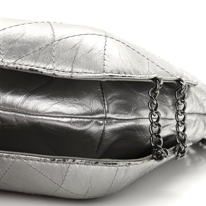 Chanel Metallic Aged Calfskin Quilted Small Gabrielle Bucket Silver 9 of 16