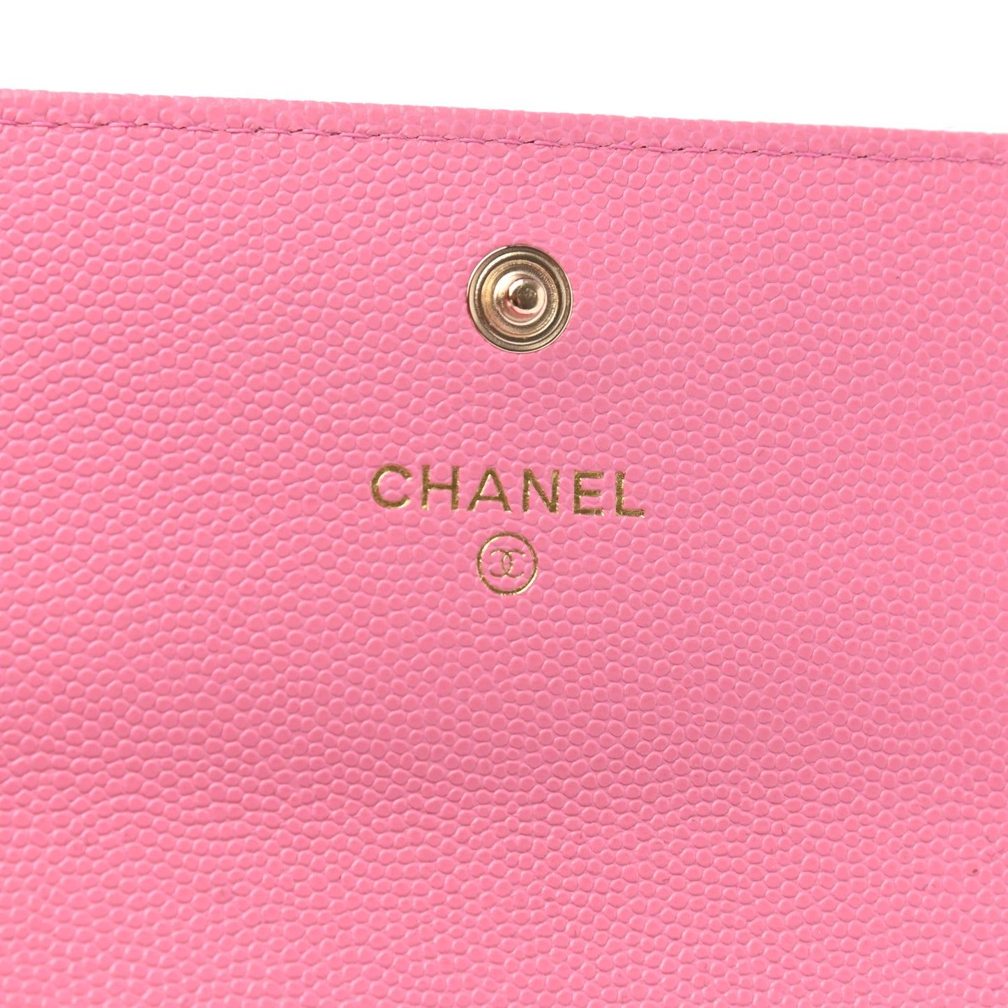Caviar Pearl Quilted Coco Candy Wallet Pink