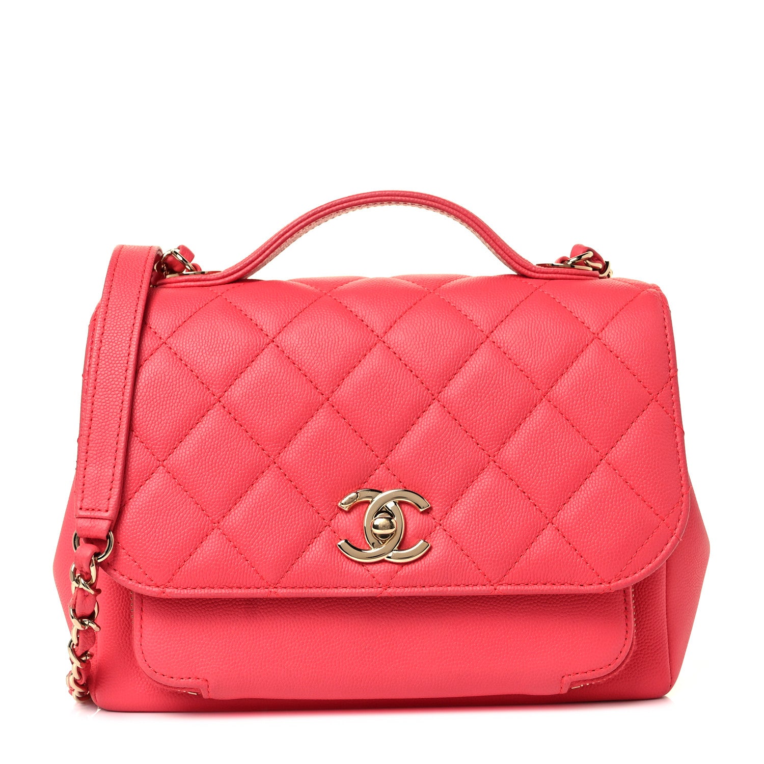Chanel Caviar Quilted Small Business Affinity Flap Pink 2 of 17