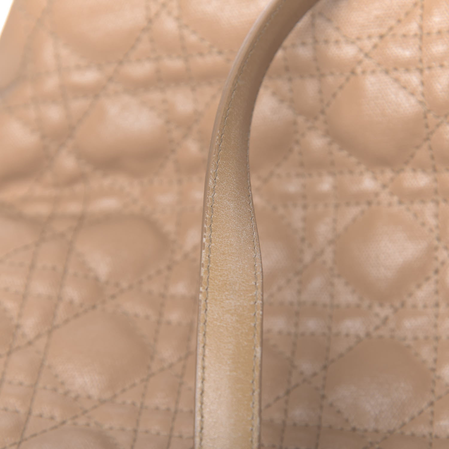 Christian Dior Coated Canvas Cannage Small Panarea Tote Beige 11 of 30