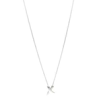 Tiffany Sterling Silver Paloma Picasso Graffiti X Pendant Necklace 1 of 5