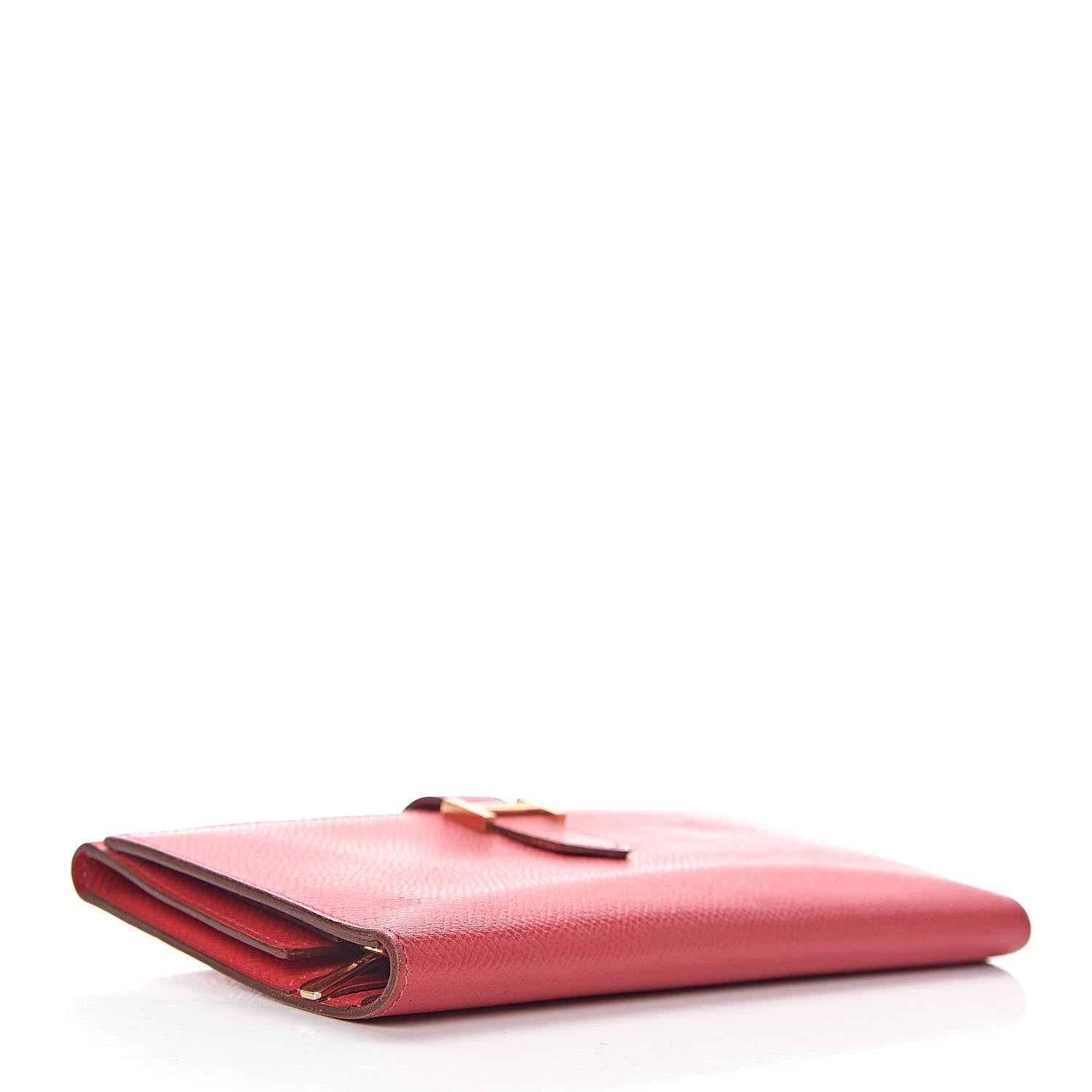 Hermes Epsom Bearn Gusset Wallet Rouge Casaque 4 of 8