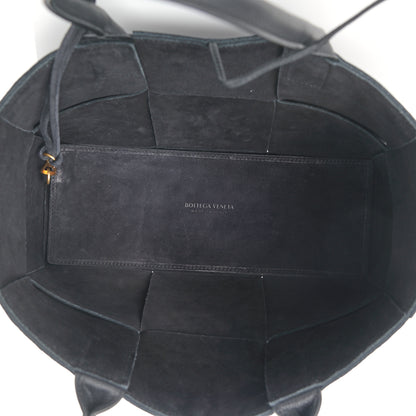 Bottega Veneta Grained Calfskin Intrecciato Small Arco Tote Black 6 of 9