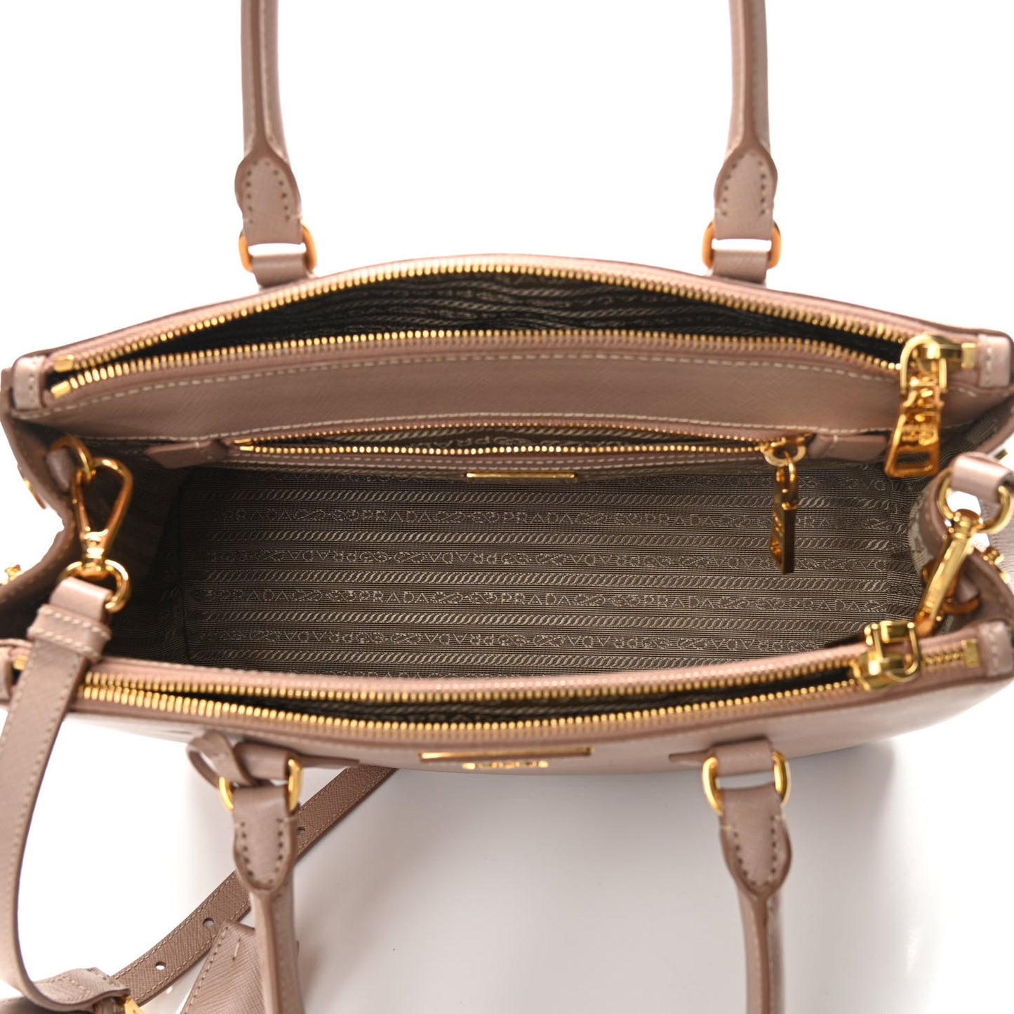 Saffiano Small Galleria Double Zip Tote Cammeo