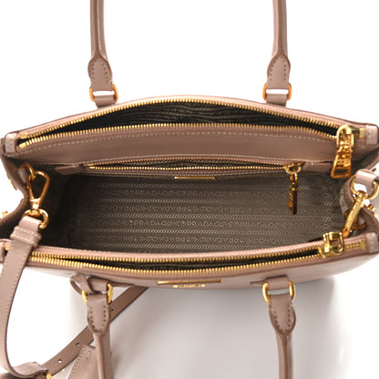 Prada Saffiano Small Galleria Double Zip Tote Cammeo 5 of 10