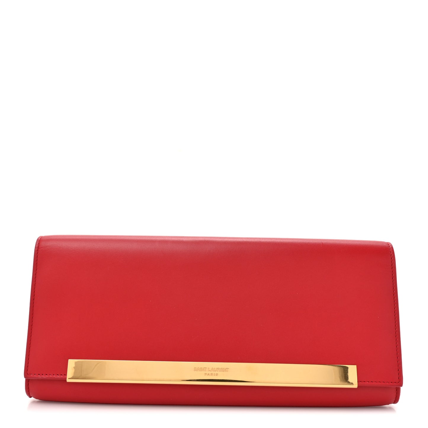 Calfskin Lutetia Flap Clutch Red