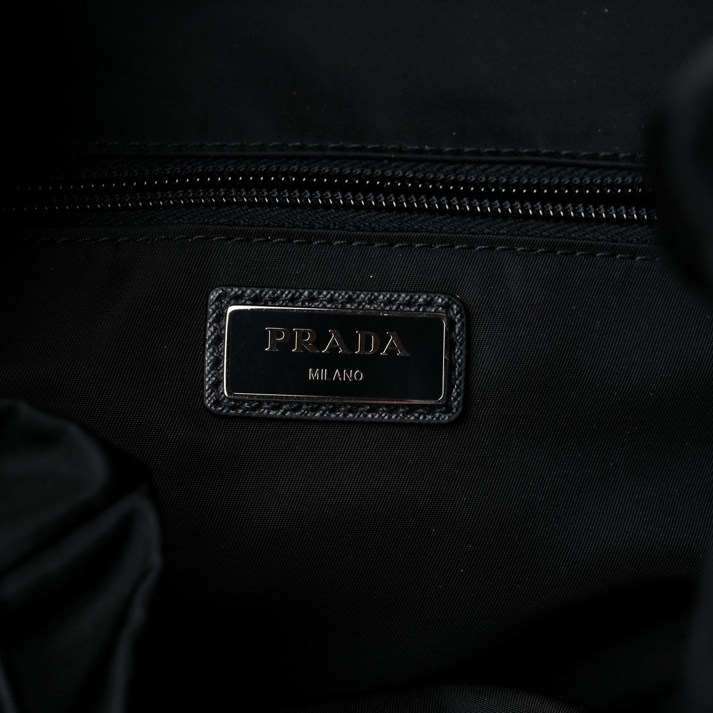 Tessuto Nylon Montagna Double Buckle Backpack Black