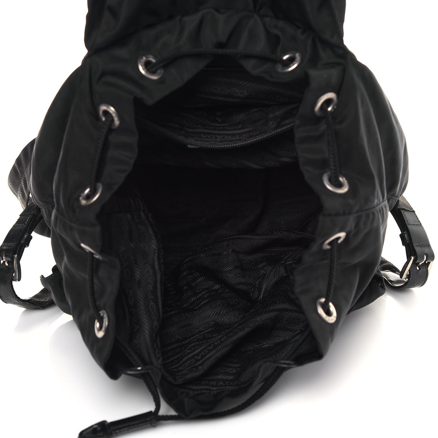Prada Nylon Vela Medium Backpack Black 5 of 15