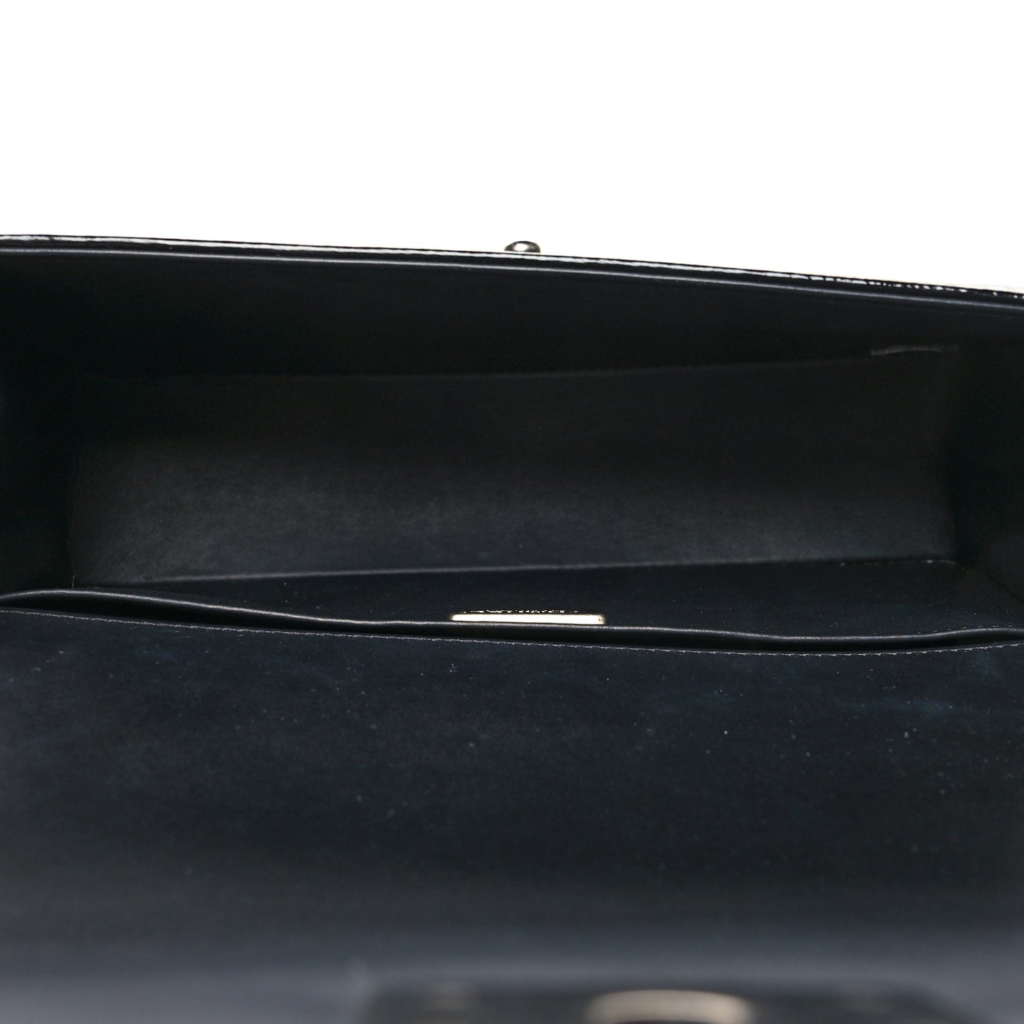 Patent Snakeskin Medium Boy Flap Black