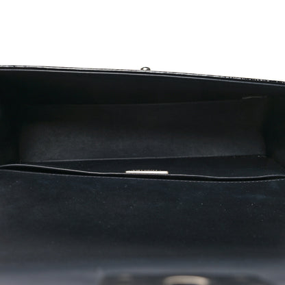 Chanel Patent Snakeskin Medium Boy Flap Black 4 of 9