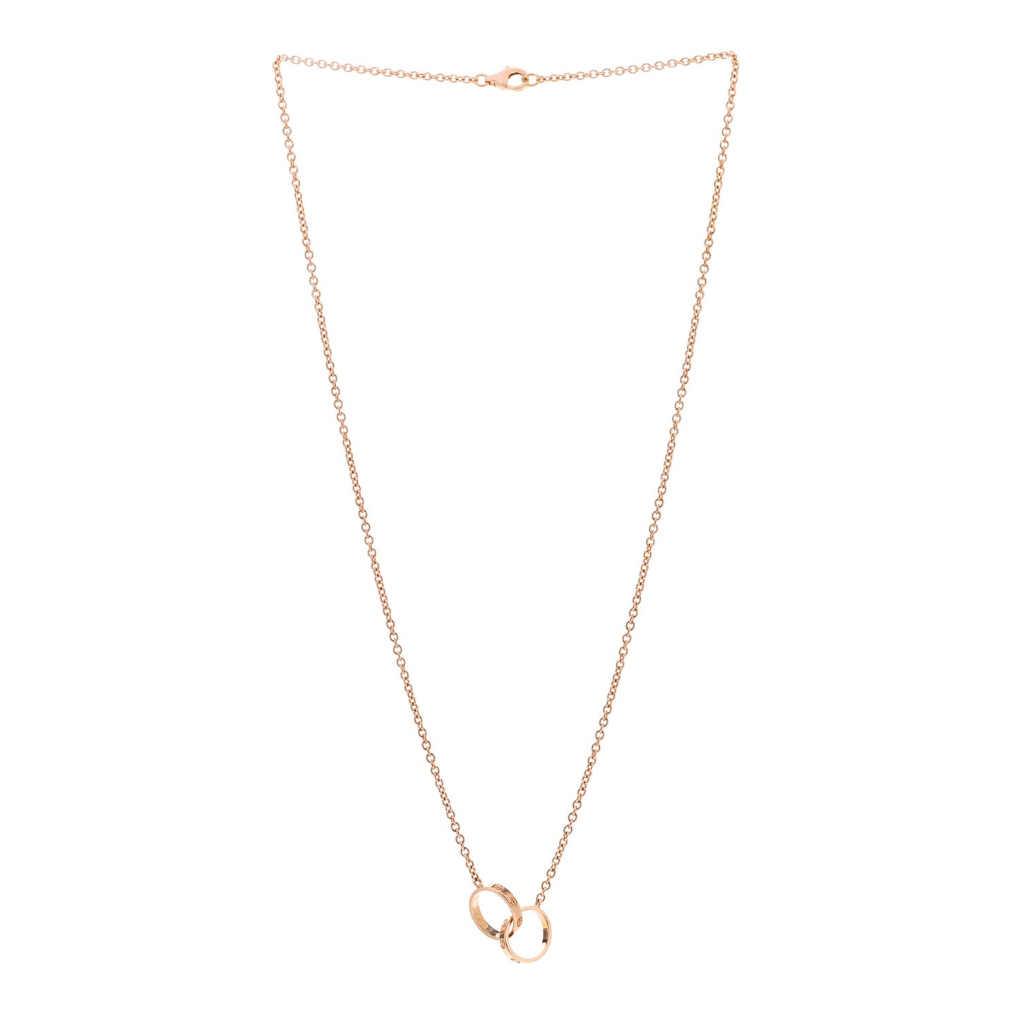 18K Pink Gold Interlocking LOVE Necklace