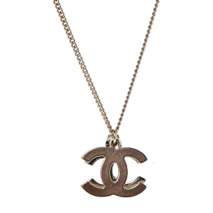 Chanel Crystal Double CC Necklace Gold Ruthenium 4 of 7