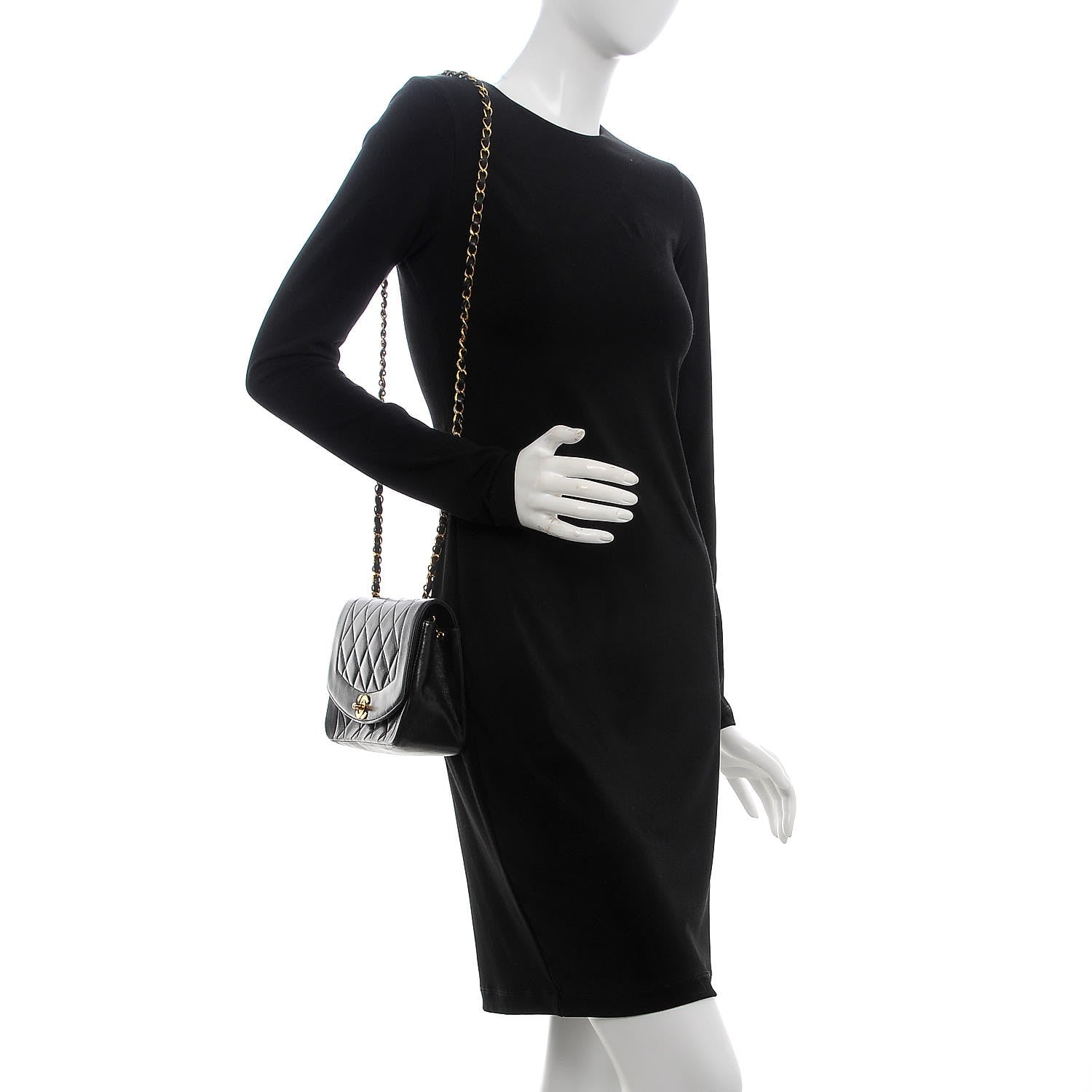 Chanel Lambskin Quilted Small Single Flap Black 2 of 8