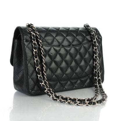 Chanel Caviar Quilted Jumbo Double Flap Black 3 of 7