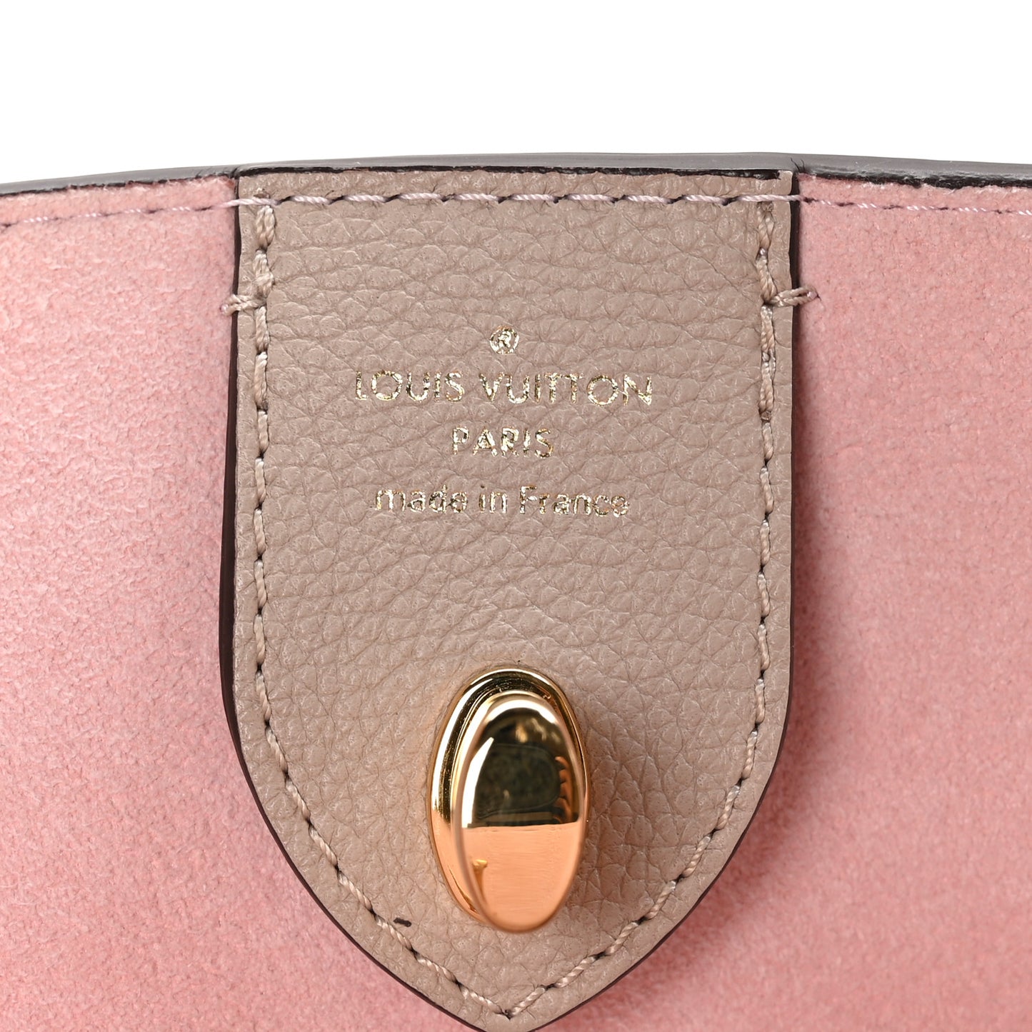 Calfskin Lockme Go Tote Greige