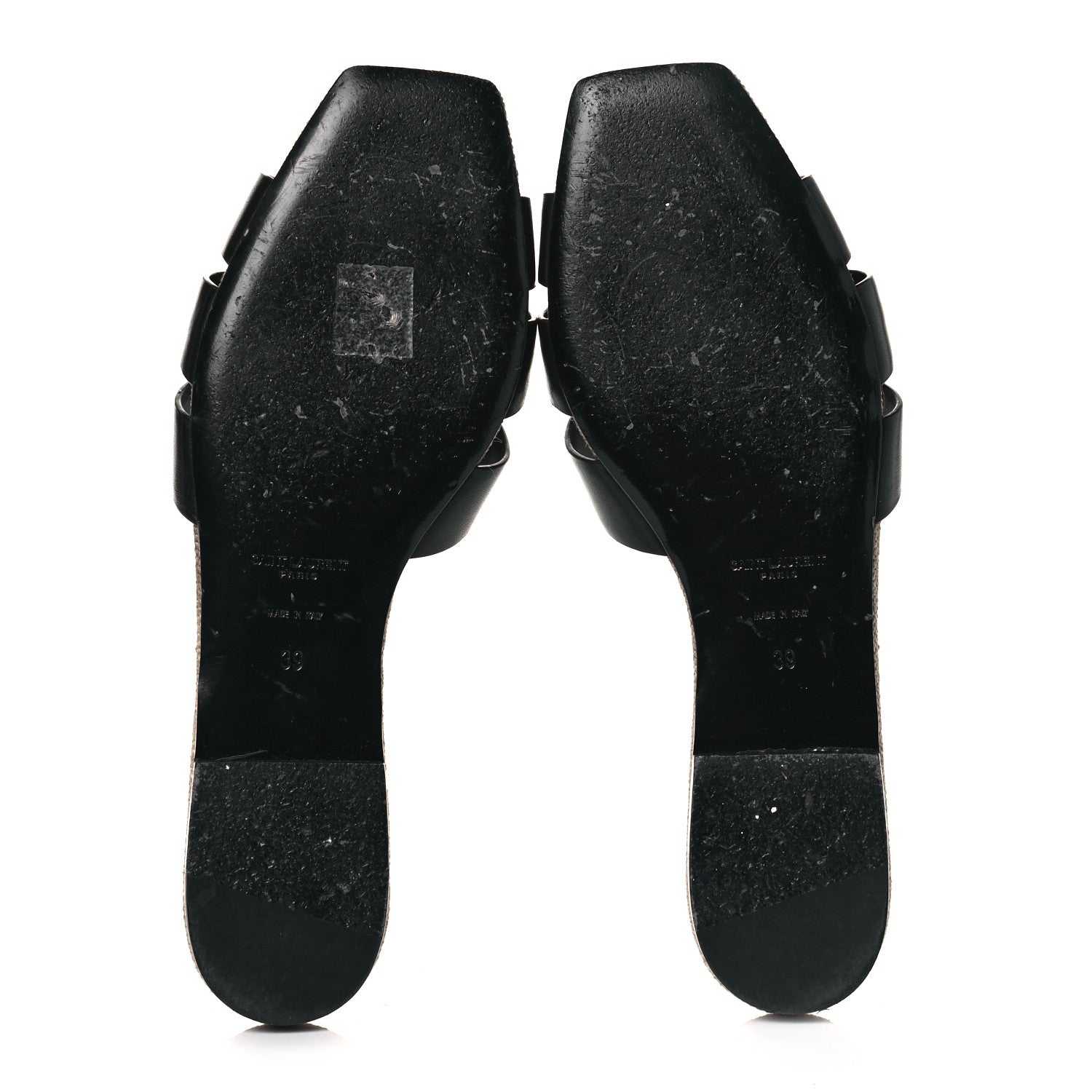 Saint Laurent Calfskin Nu Pied 05 Slide Sandals 39 Black 5 of 8