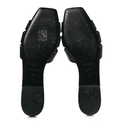 Saint Laurent Calfskin Nu Pied 05 Slide Sandals 39 Black 5 of 8