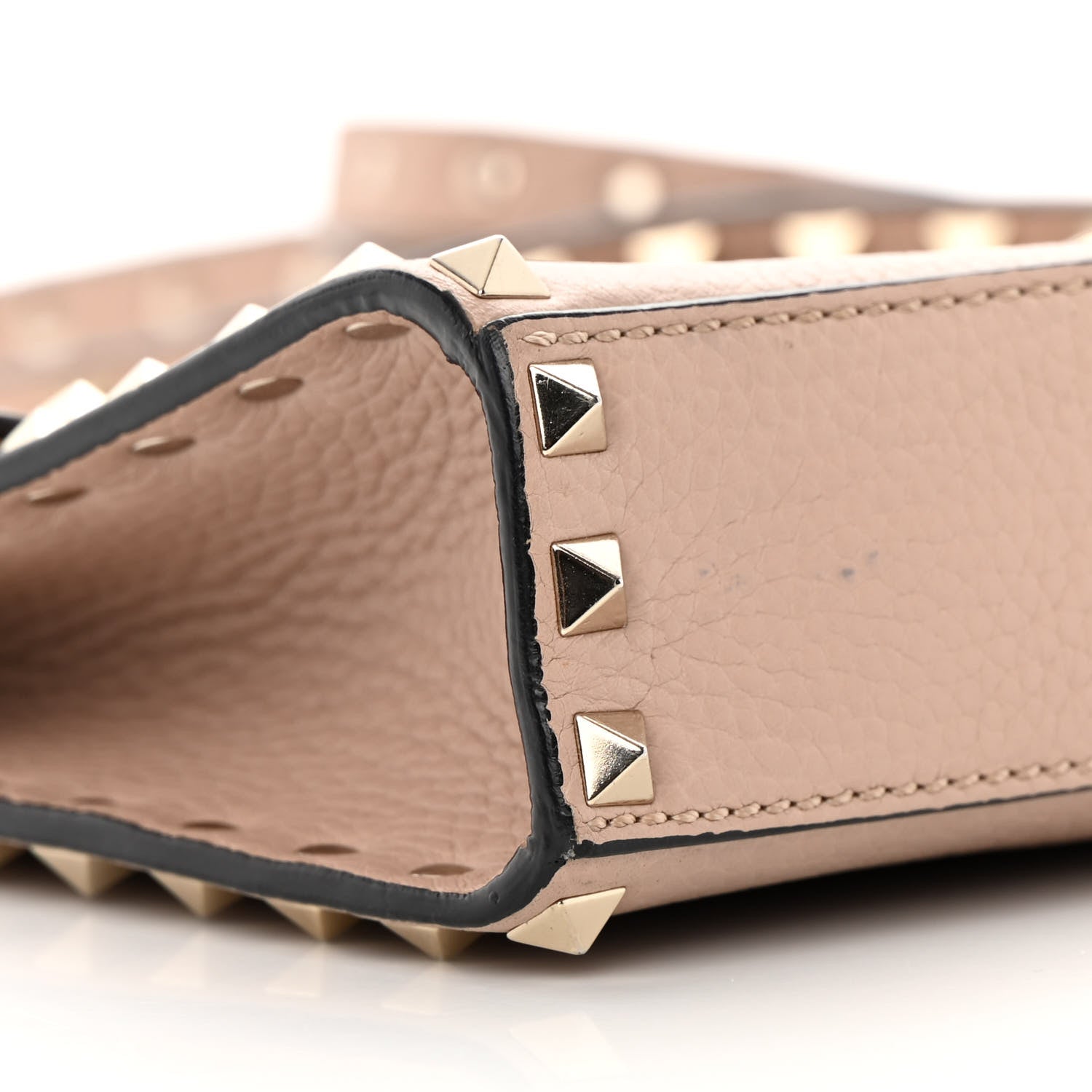 Valentino Garavani Pebbled Calfskin Medium Rockstud Flip Lock Crossbody Bag Poudre 8 of 21
