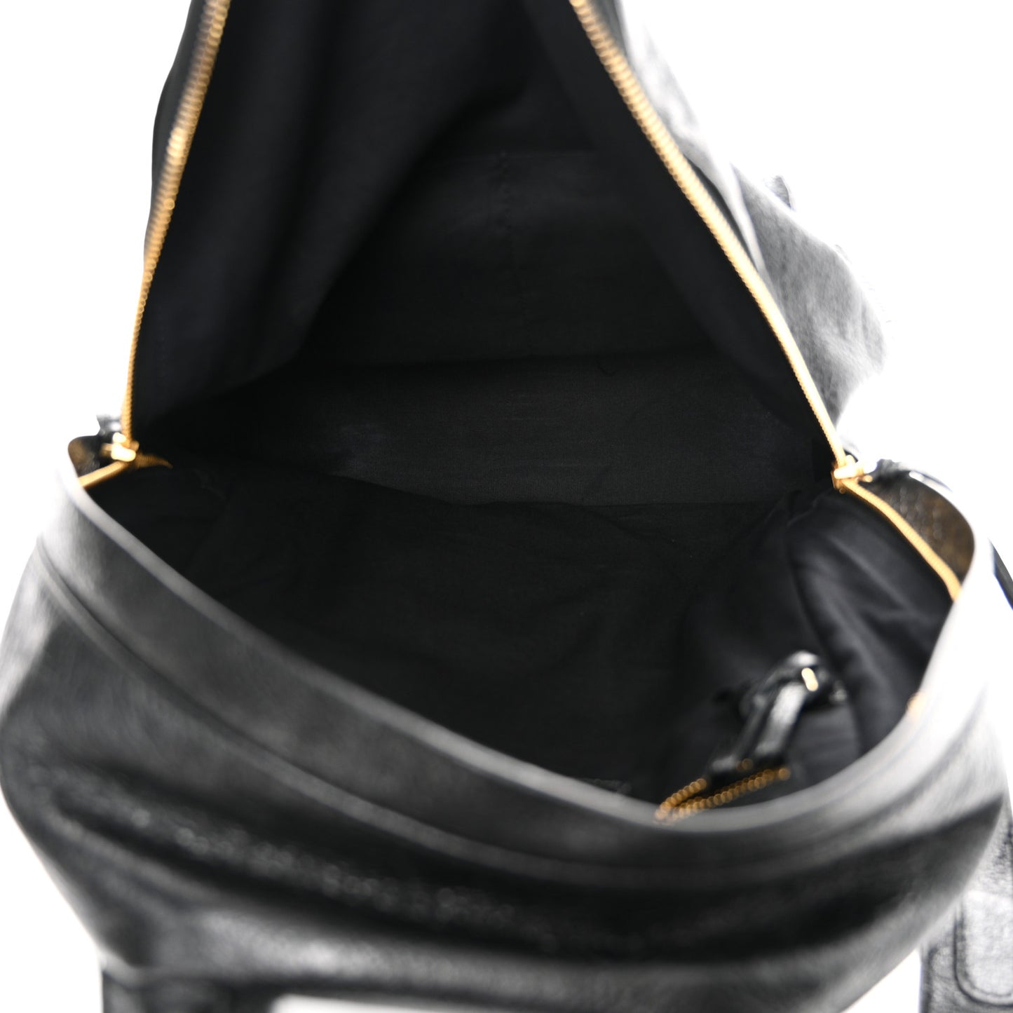 Agneau Classic Gold Hardware Backpack Black