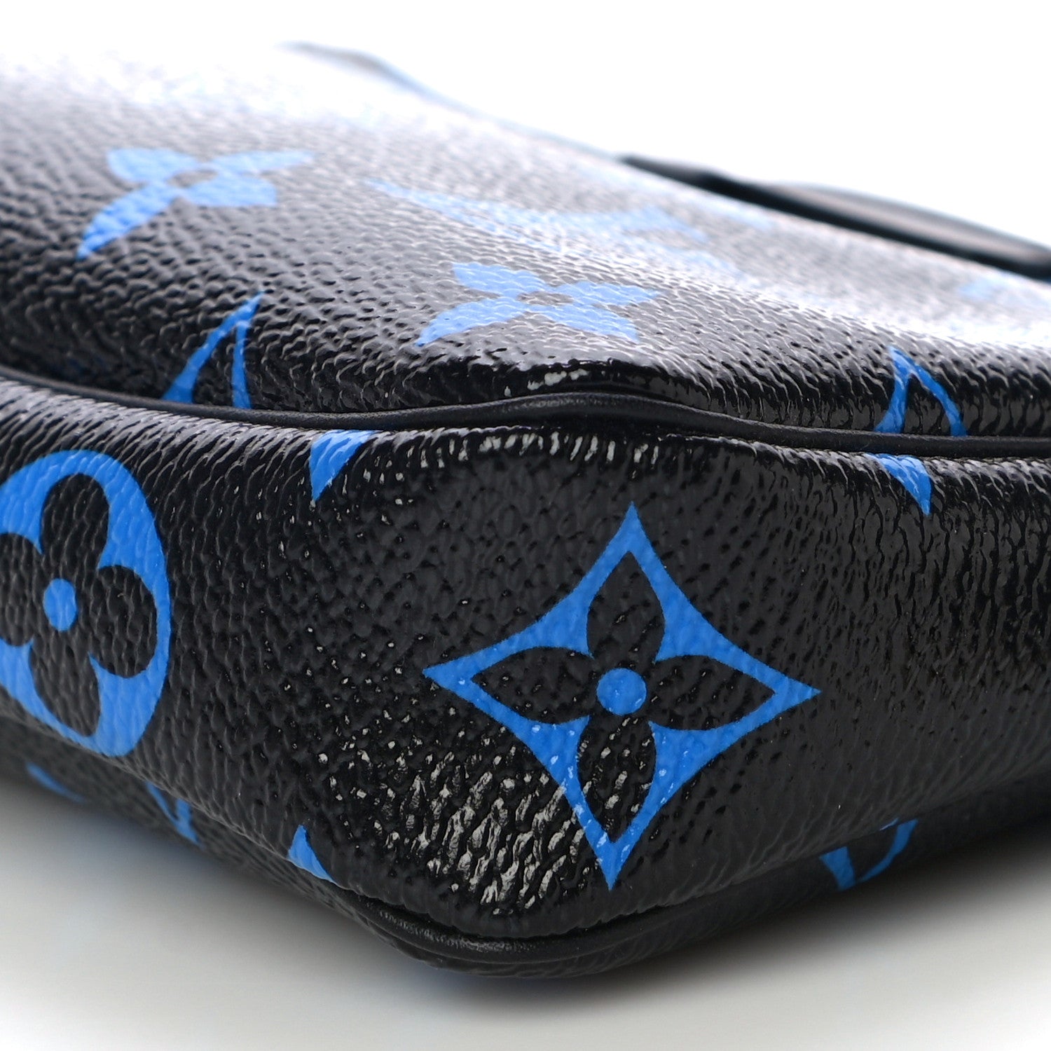 Louis Vuitton Colored Monogram Mini Pochette Accessories Blue Black 9 of 9