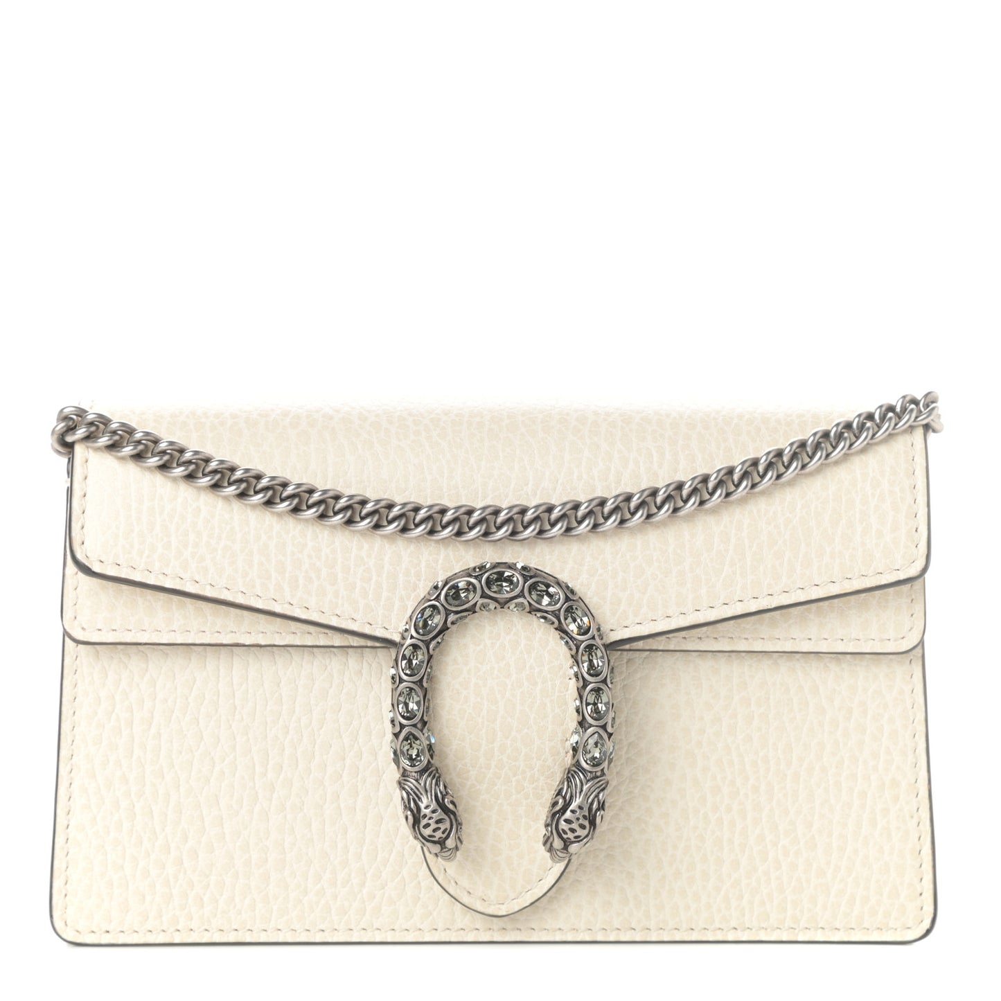 Dollar Calfskin Crystal Super Mini Dionysus Shoulder Bag Mystic White Black Diamond