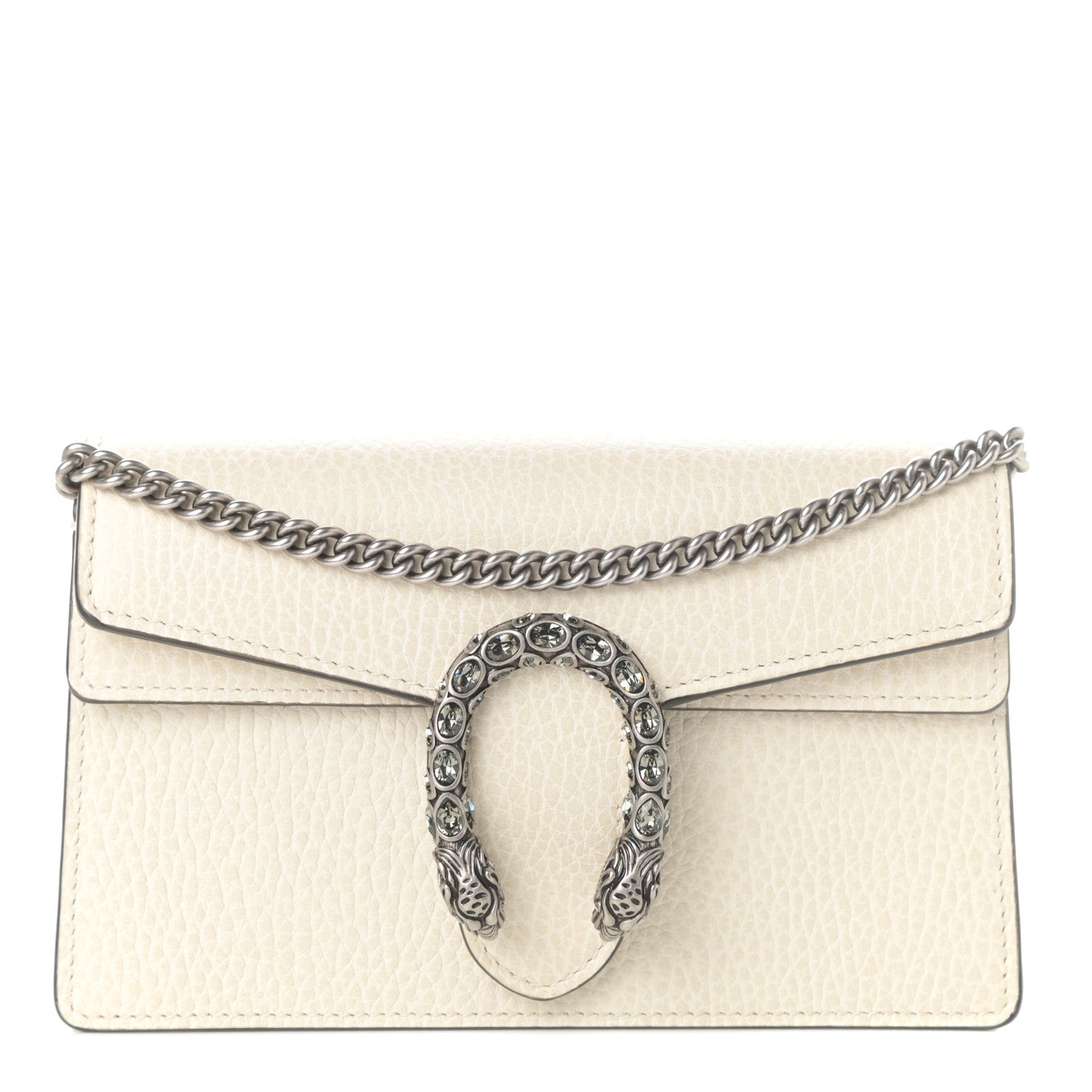 Gucci Dollar Calfskin Crystal Super Mini Dionysus Shoulder Bag Mystic White Black Diamond 1 of 8