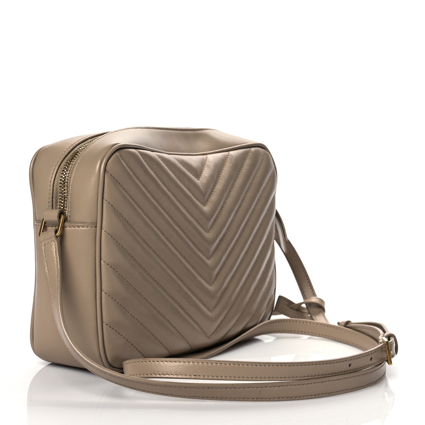 Calfskin Matelasse Monogram Lou Camera Bag Dark Beige