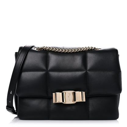 Salvatore Ferragamo Nappa Vendom Quilted Bag Black 1 of 10
