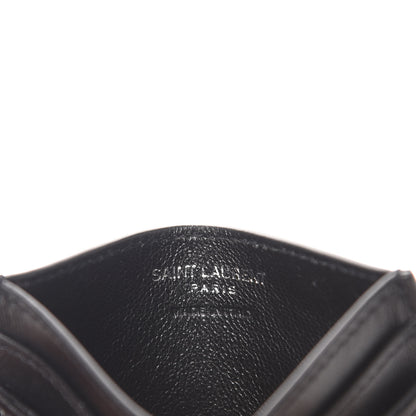 Saint Laurent Nappa Y Quilted Monogram LouLou Credit Card Case Black 6 of 7