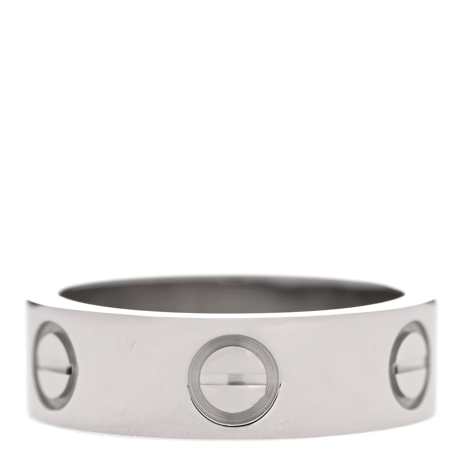 Cartier 18K White Gold 5.5mm LOVE Ring 49 4.75 3 of 4
