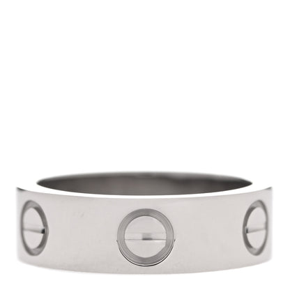 Cartier 18K White Gold 5.5mm LOVE Ring 49 4.75 3 of 4