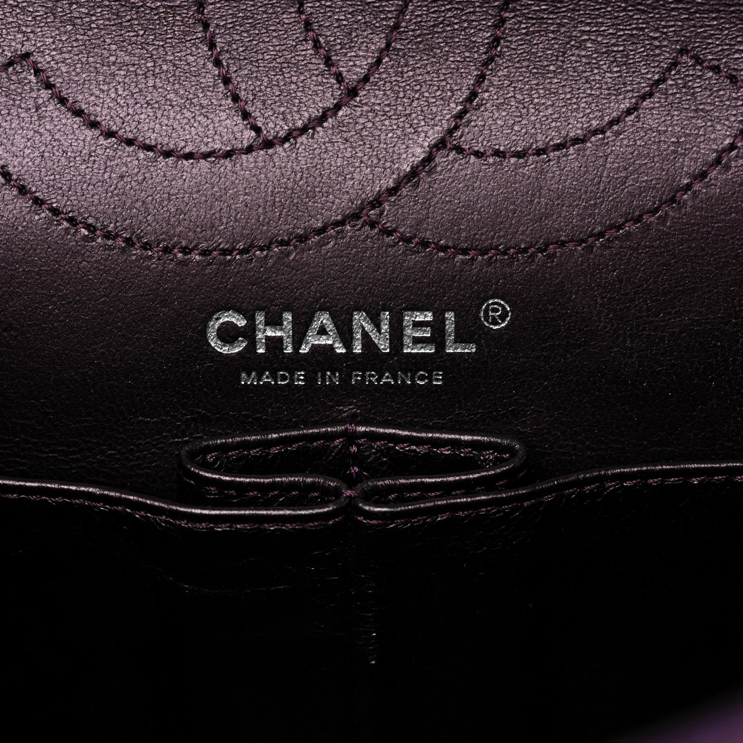 Metallic Aged Calfskin Quilted 2.55 Reissue 226 Flap Purple
