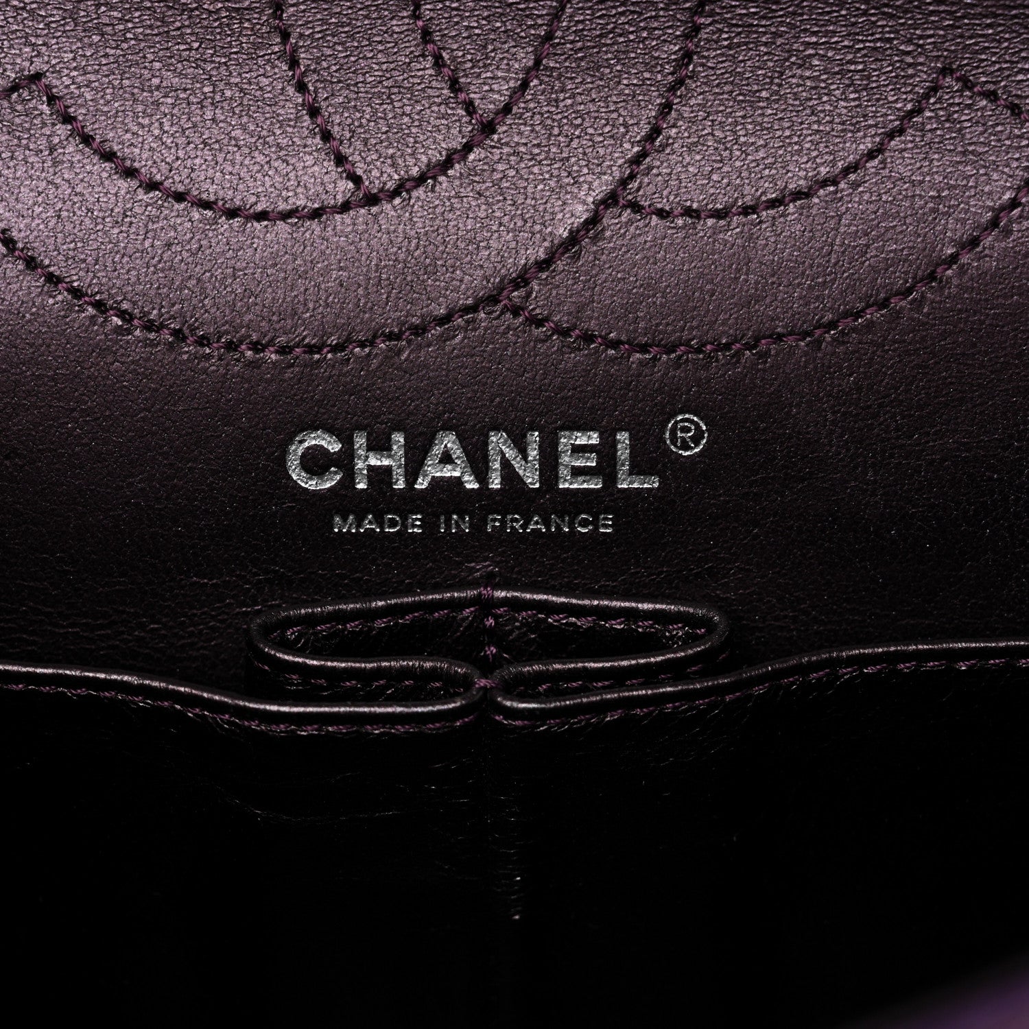 Chanel Metallic Aged Calfskin Quilted 2.55 Reissue 226 Flap Purple 6 of 10