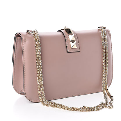 Valentino Garavani Vitello Medium Glam Lock Rockstud Flap Poudre 3 of 12