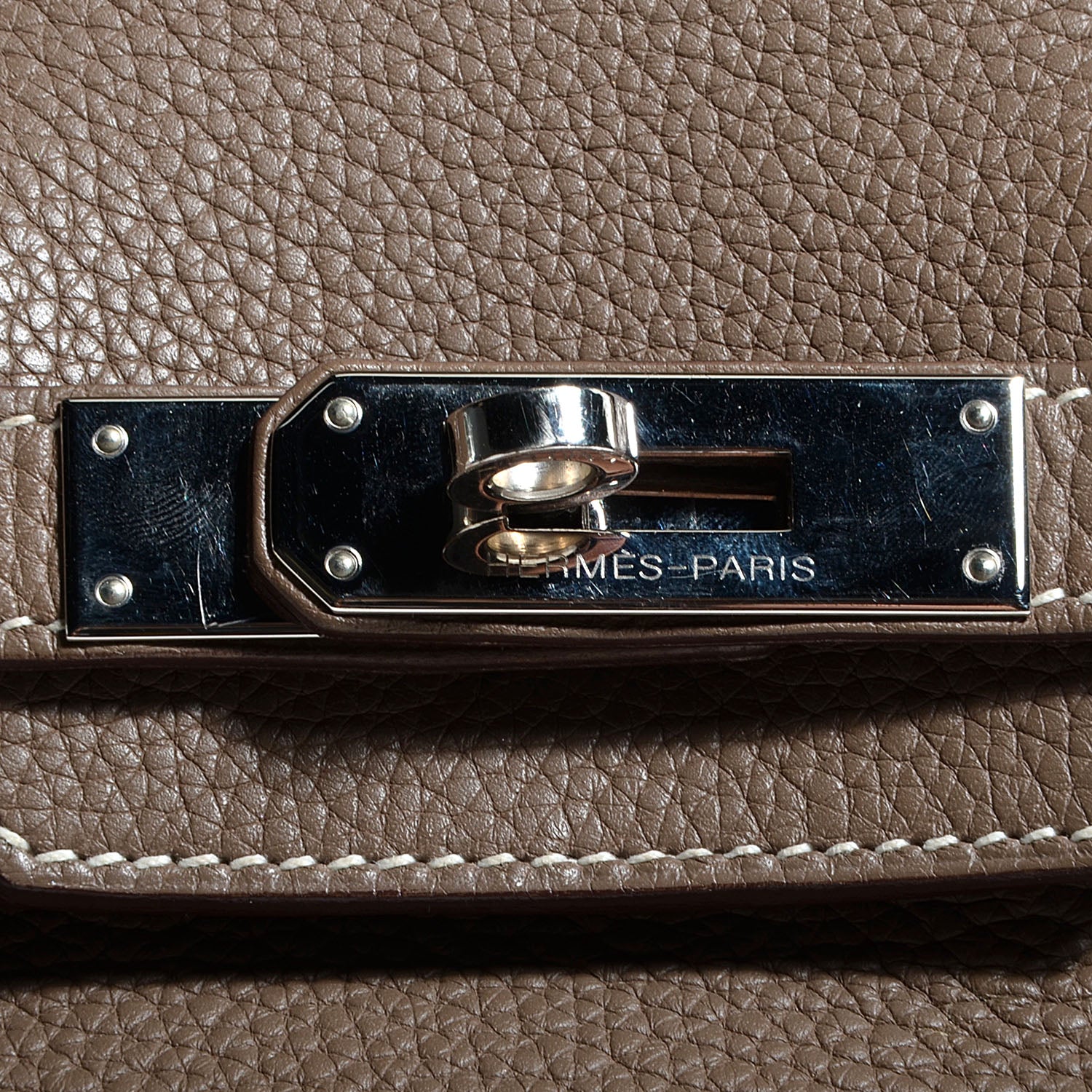 Hermes Taurillon Clemence Birkin 30 Etoupe 24 of 25