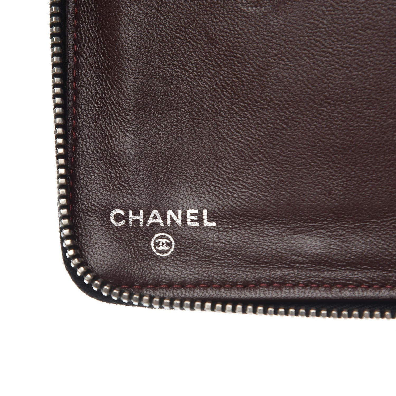 Chanel Lambskin Quilted Large Zip Around Organizer Wallet Black 6 of 13