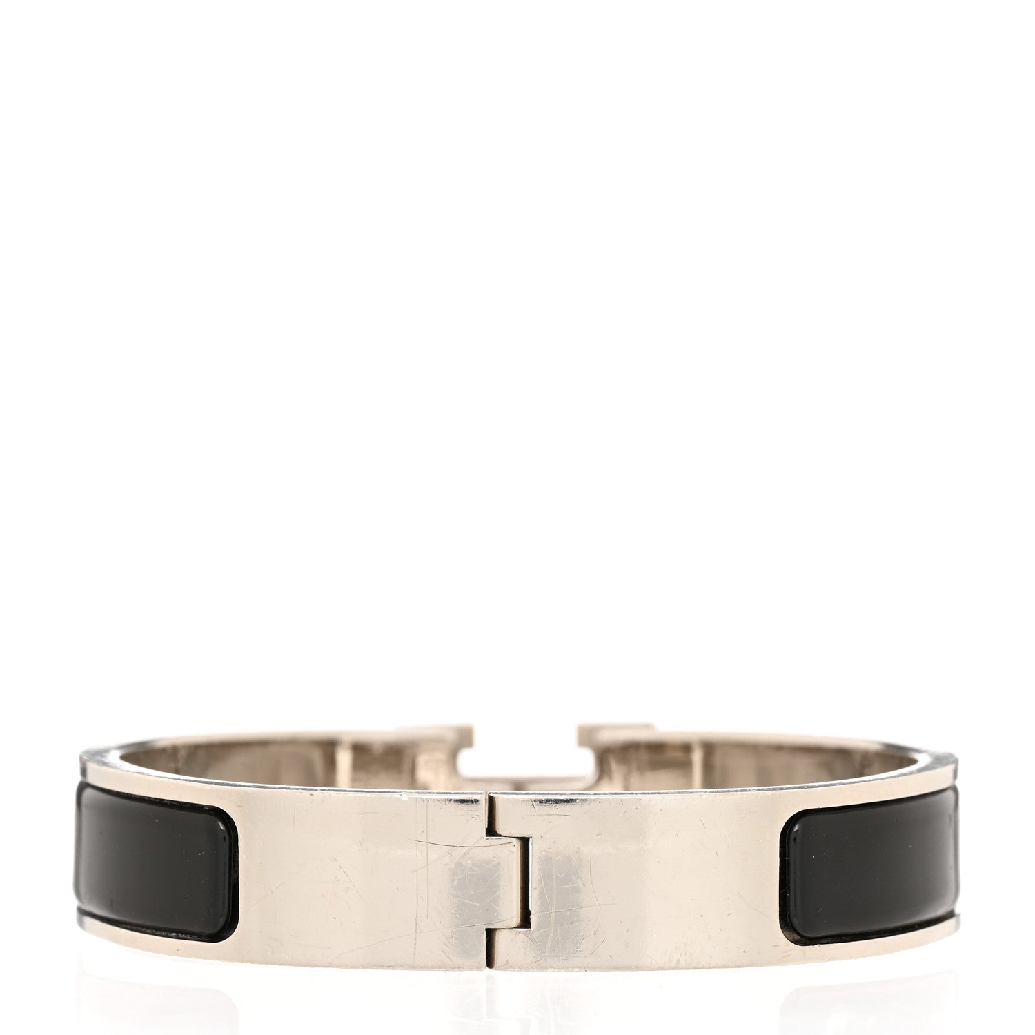 Hermes Enamel Narrow Clic Clac H Bracelet GM Black 3 of 4