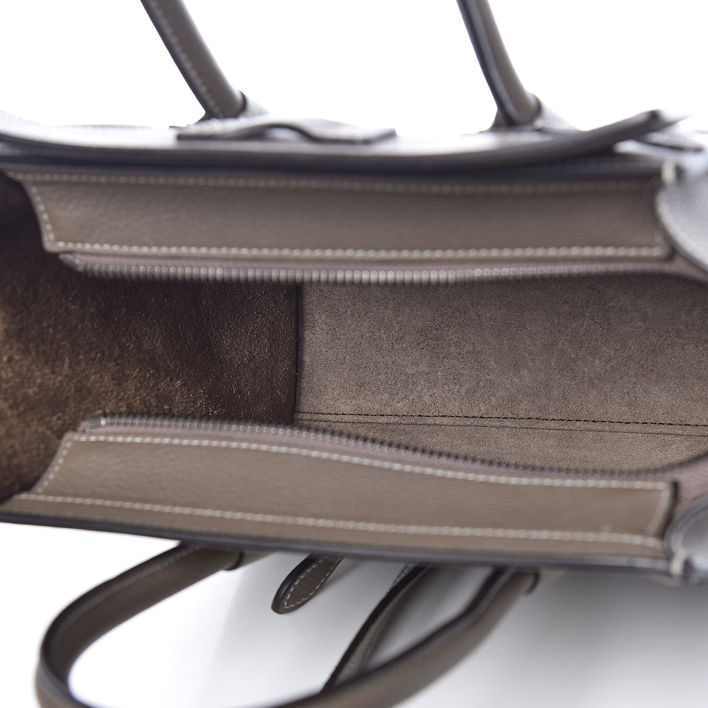 Drummed Calfskin Nano Luggage Souris