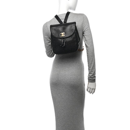 Chanel Caviar CC Backpack Black 2 of 13