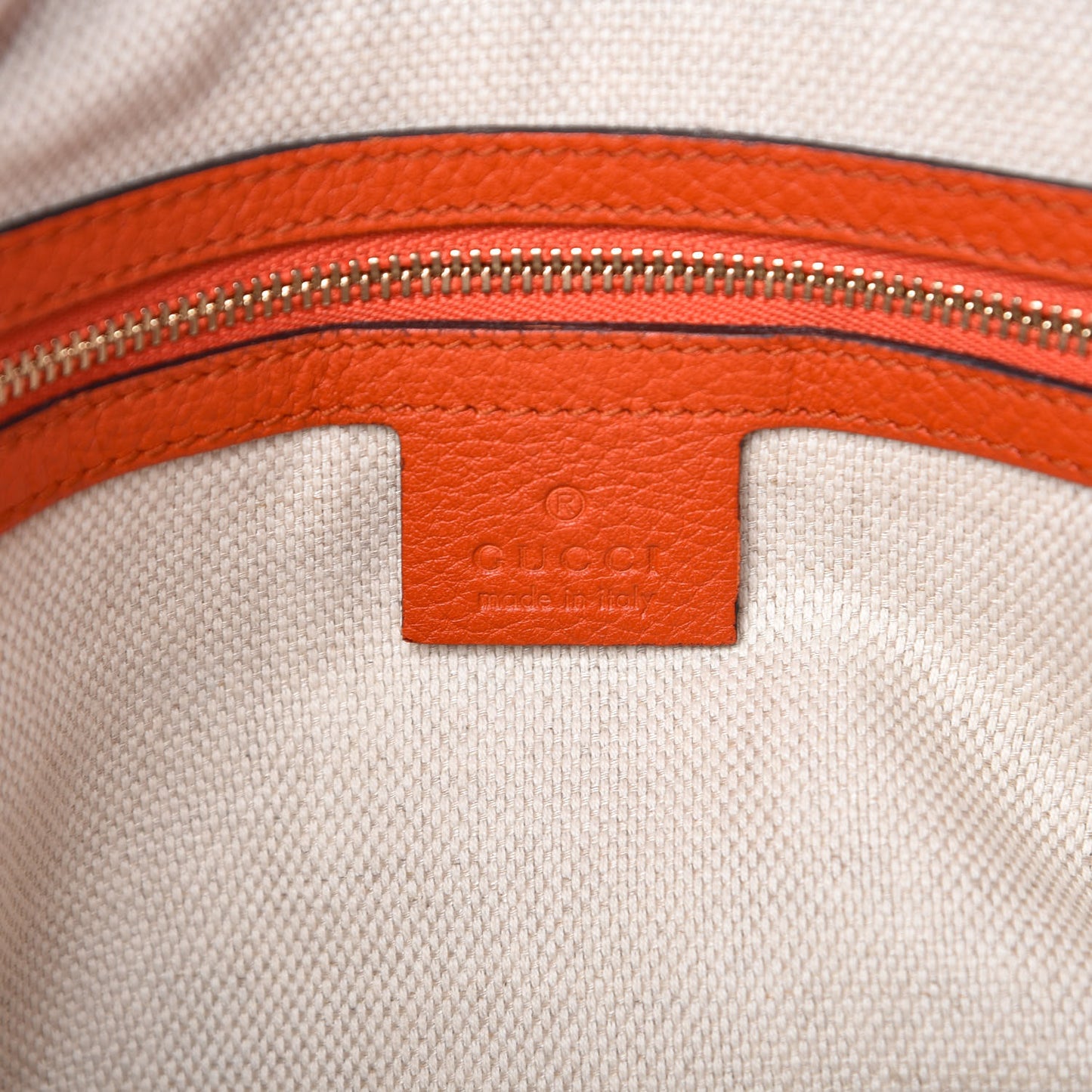 Pebbled Calfskin Small Soho Top Handle Bag Sun Orange
