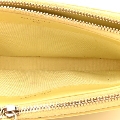 Chanel Caviar Quilted CC Filigree Clutch With Chain Yellow 5 of 17